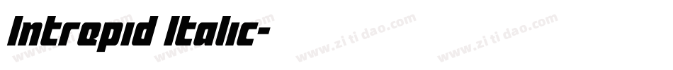 Intrepid Italic字体转换